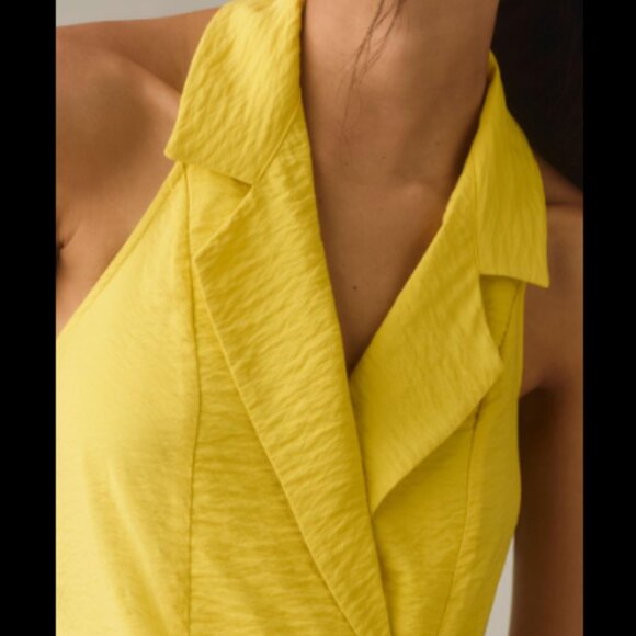 Brand New by Anthropologie The Dylon Sleeveless Wide-Placket Halter Top - Picture 5 of 9